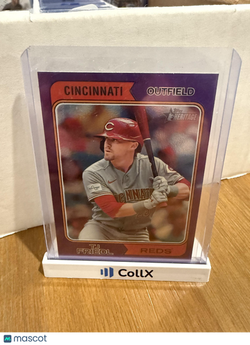 2023 Topps Heritage TJ Friedl #687 Chrome Purple Refractor