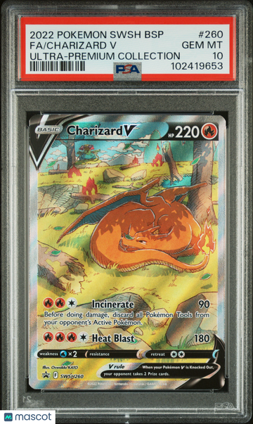 2022 Pokemon Swsh Black Star Promo Charizard V Ultra-Premium Collection Fa PSA 10 #260