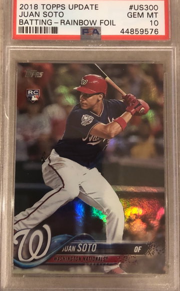 Juan Soto 2018 topps update foil Psa 10