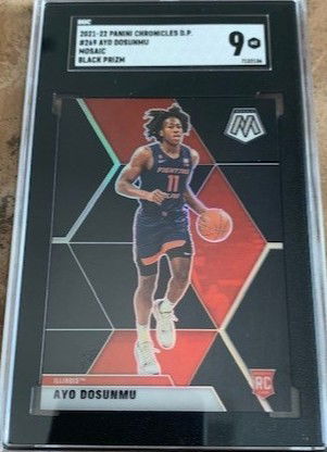 2021-22 Panini Chronicles Draft Picks DP Mosaics Black Prizms - Ayo Dosunmu RC - SGC Mint MT
