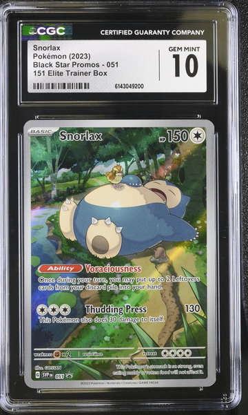 2023 Black Star Promos #051 Snorlax 151 Elite Trainer Box CGC 10