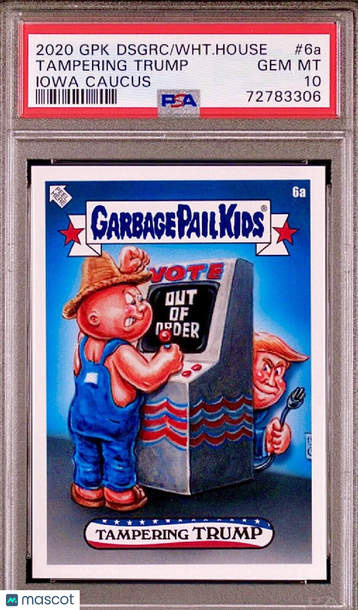 POP 10 PSA 10 Donald Trump 2020 Garbage Pail Kids GPK Iowa Caucus Vote Tampering