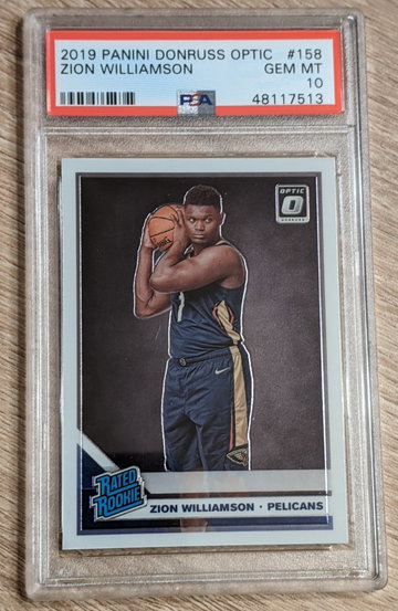 Zion Williamson 2019 Optic #158 PSA 10