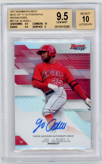 2017 Bowman's Best Jo Adell Best of '17 Auto Refractor BGS 9.5 / 10 Autograph