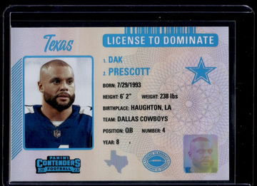 2023 Panini Contenders License to Dominate Dak Prescott #1