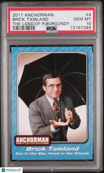 2011 Dreamworks Anchorman:The Legend Of Ron Burgundy Brick Tamland #4 PSA 10