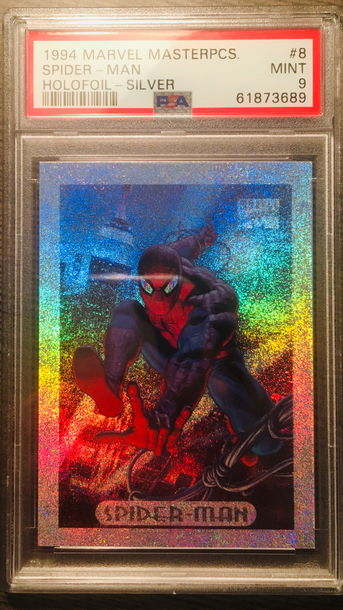 1994 Marvel Masterpieces Spider-Man Holofoil Silver PSA 9