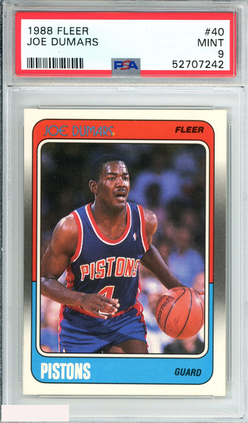 1988 FLEER JOE DUMARS #40 DETROIT PISTONS PSA 9 MINT