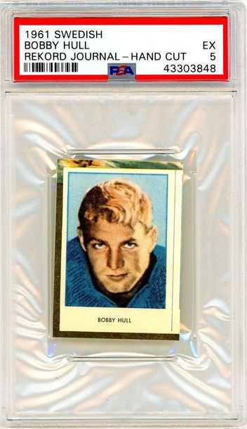 1961 Swedish Rekord Journal Bobby Hull Hand Cut PSA 5 P1266