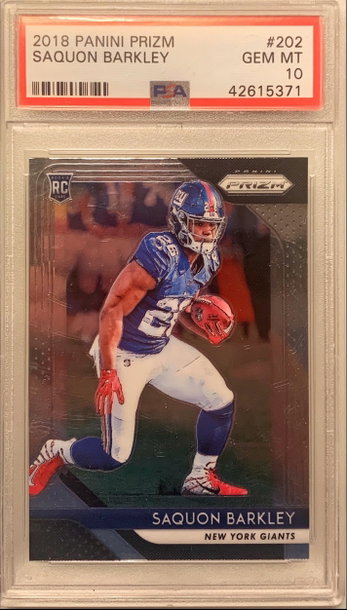 Saquon Barkley Prizm Rookie Card PSA 10