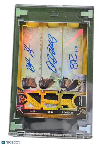 2024 Topps Triple Threads Bryan Reynolds Ke'Bryan Hayes Oneil Cruz #ARC-HCR Triple Threads Autograph Relic Combo Card Ga