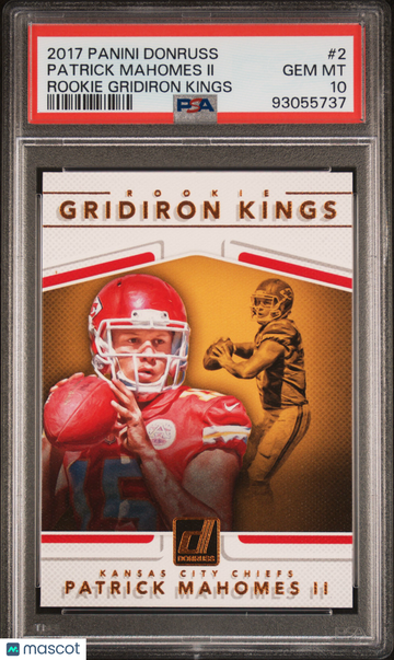 2017 Panini Donruss Rookie Gridiron Kings Patrick Mahomes II #2 PSA 10
