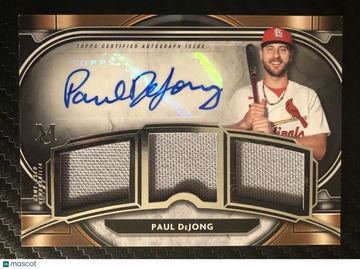 Paul DeJong 2021 Topps Museum Signature Swatch Triple Relic Autograph #47/199 ⚾️