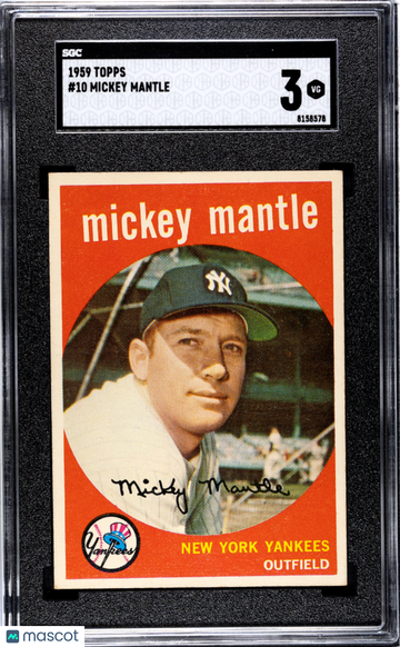 1959 Topps Mickey Mantle #10 SGC 3