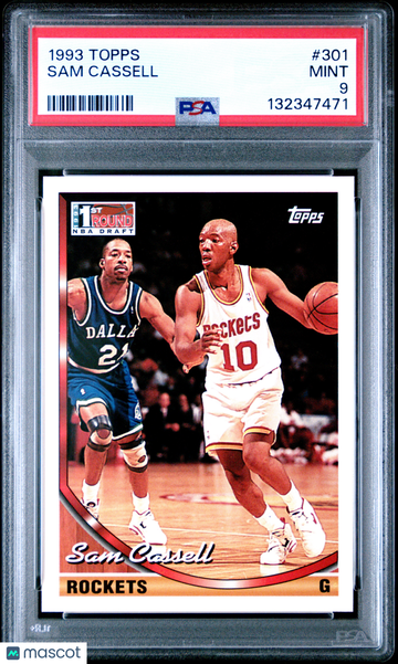 1993 Topps Sam Cassell #301 Rookie PSA 9