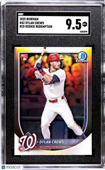 2025 Bowman Dylan Crews #42 Red Rookie Redemption SGC 9.5