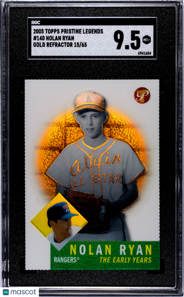 2005 Topps Pristine Legends Nolan Ryan #140 Gold Refractor /65 SGC 9.5
