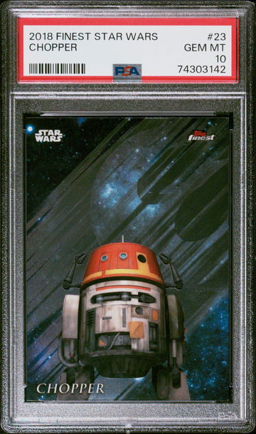 2018 Topps Finest Star Wars Chopper #23 PSA 10