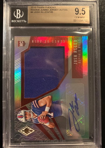 2018 Phoenix Josh Allen Jumbo JSY AUTO /100 BGS 9.5