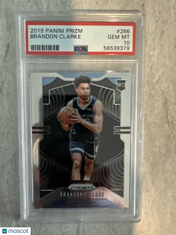 2019 Panini Prizm Brandon Clarke #266 RC PSA 10