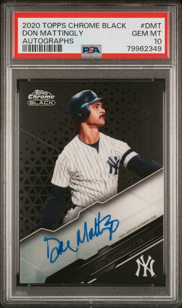 2020 Topps Chrome Black Autograph Don Mattingly #DMT PSA 10