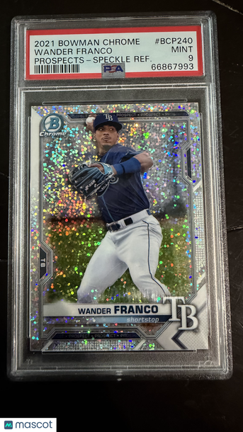 2021 Bowman Chrome Prospects Wander Franco #BCP240 Speckle Refractor PSA 9