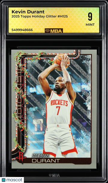 2025 Topps Holiday Kevin Durant #H125 Glitter MBA 9