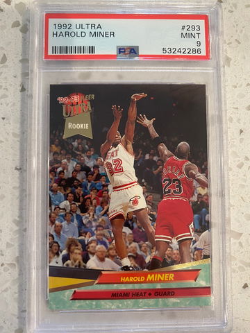 1992 Fleer Ultra Harold Miner Michael Jordan PSA 9 RC