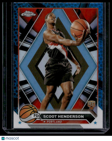 2023-24 Topps Chrome Scoot Henderson #60 Blue Basketball Refractors RC
