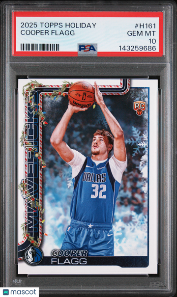2025-26 Topps Holiday Cooper Flagg #H161 Rookie PSA 10