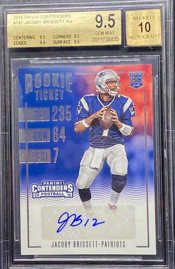 2016 Contenders Auto Jacoby Brissett BGS 9.5/10