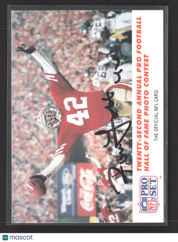 1990 Pro Set Hall of Fame Photo Contest Ronnie Lott #793