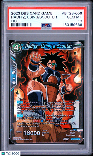 2023 Dragon Ball Super Card Game Series 23 Perfect Combination Scouter Holo PSA 10 #BT23-056