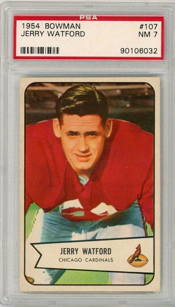 1954 Bowman Jerry Watford #107 PSA 7 P1337