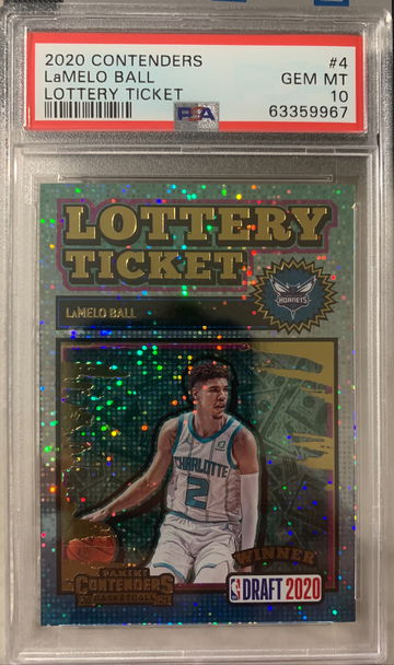 2020 Contenders LaMelo Ball Lottery Ticket PSA 10