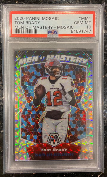 2020 Panini Mosaic Tom Brady Men Of Mastery Mosaic  #MM1 PSA 10 Gem Mint Tampa Bay Buccaneers