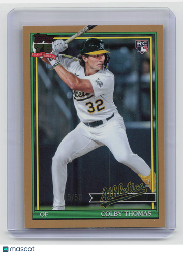 /50 2026 Topps Series One Colby Thomas #T91-6 Gold Border RC