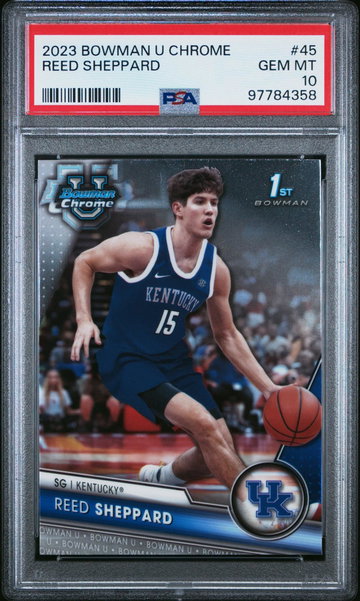 2023 Bowman University Chrome Reed Sheppard #45 PSA 10