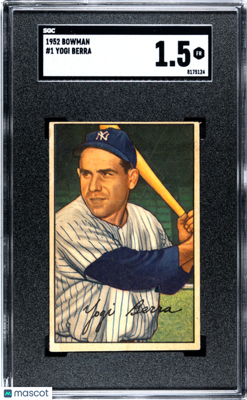 1952 Bowman Yogi Berra #1 SGC 1.5