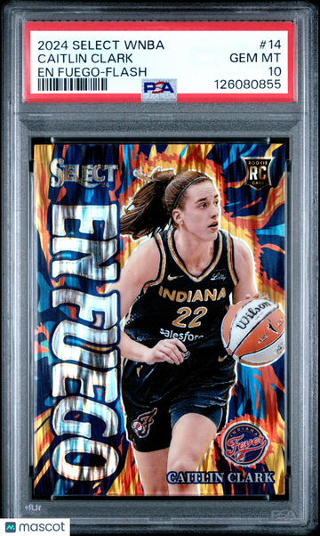 2024 Panini Select WNBA EN Fuego Caitlin Clark #14 Flash Short Print HOF Nicely Centered Mint Parallel/Variety Rookie In