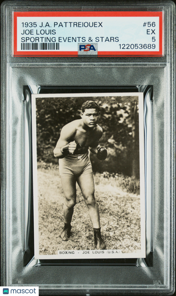 1935 J.A. Pattreiouex Sporting Events & Stars Joe Louis #56 Rookie PSA 5