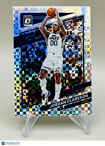2021-22 Donruss Optic Jordan Clarkson #86 Checkerboard Parallel/Variety Utah Jazz