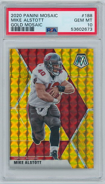 2020 Panini Mosaic Gold Mosaic Mike Alstott PSA 10