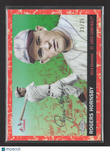 2024 Topps Chrome Rogers Hornsby #443 Red Refractor 23/25