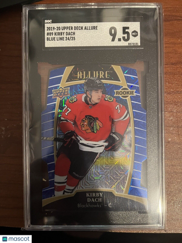 2019-20 Upper Deck Allure Kirby Dach #89 Die-Cut Rookie SGC 9.5