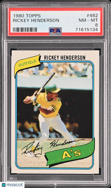 1980 Topps Rickey Henderson #482 PSA 8