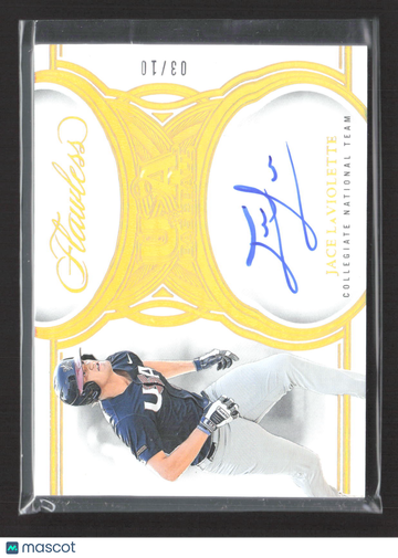 2023 Panini Flawless Baseball Jace LaViolette #USA-JL /10