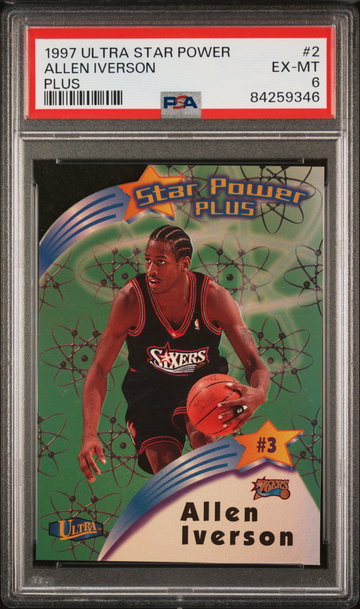1997 Ultra Star Power Plus Allen Iverson #SPP2 /2 PSA 6