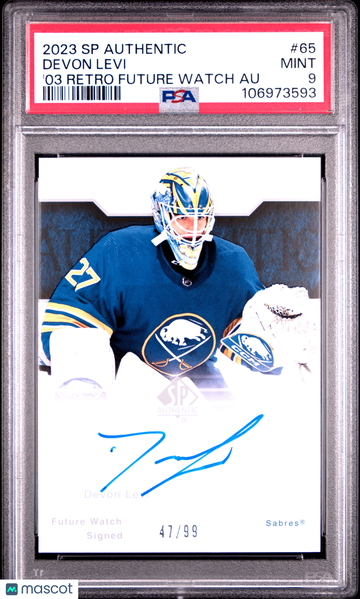 2023 SP Authentic 2003-04 Retro Future Watch Autographs Devon Levi #65 '03 /99 PSA 9