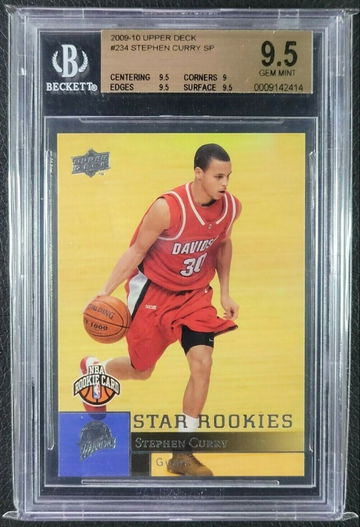 2009-10 Upper Deck Stephen Curry #196 RC Rookie BGS 9.5 GEM MT